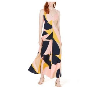 Bar III | Colorblocked Double-Slit Maxi Dress SZ 6